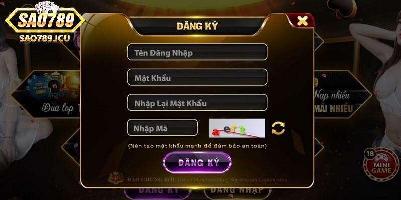 Cung cấp các thông tin theo yêu cầu khi đăng ký Sao789